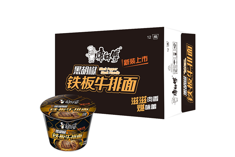 MASTER KANG BLACK PEPPER BEEF NOODLE 113G 12CUPS